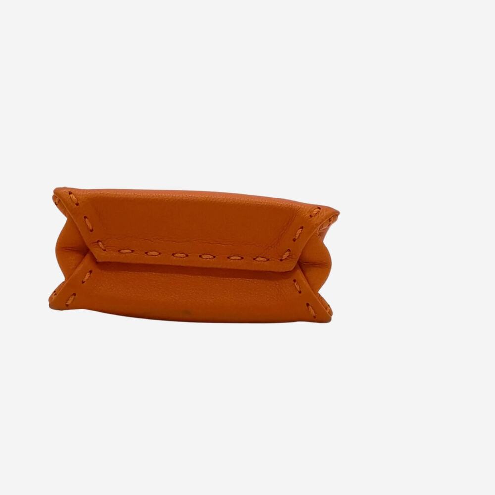 Hermes Orange Shopping Bag Purse Charm - Picture 3 of 8